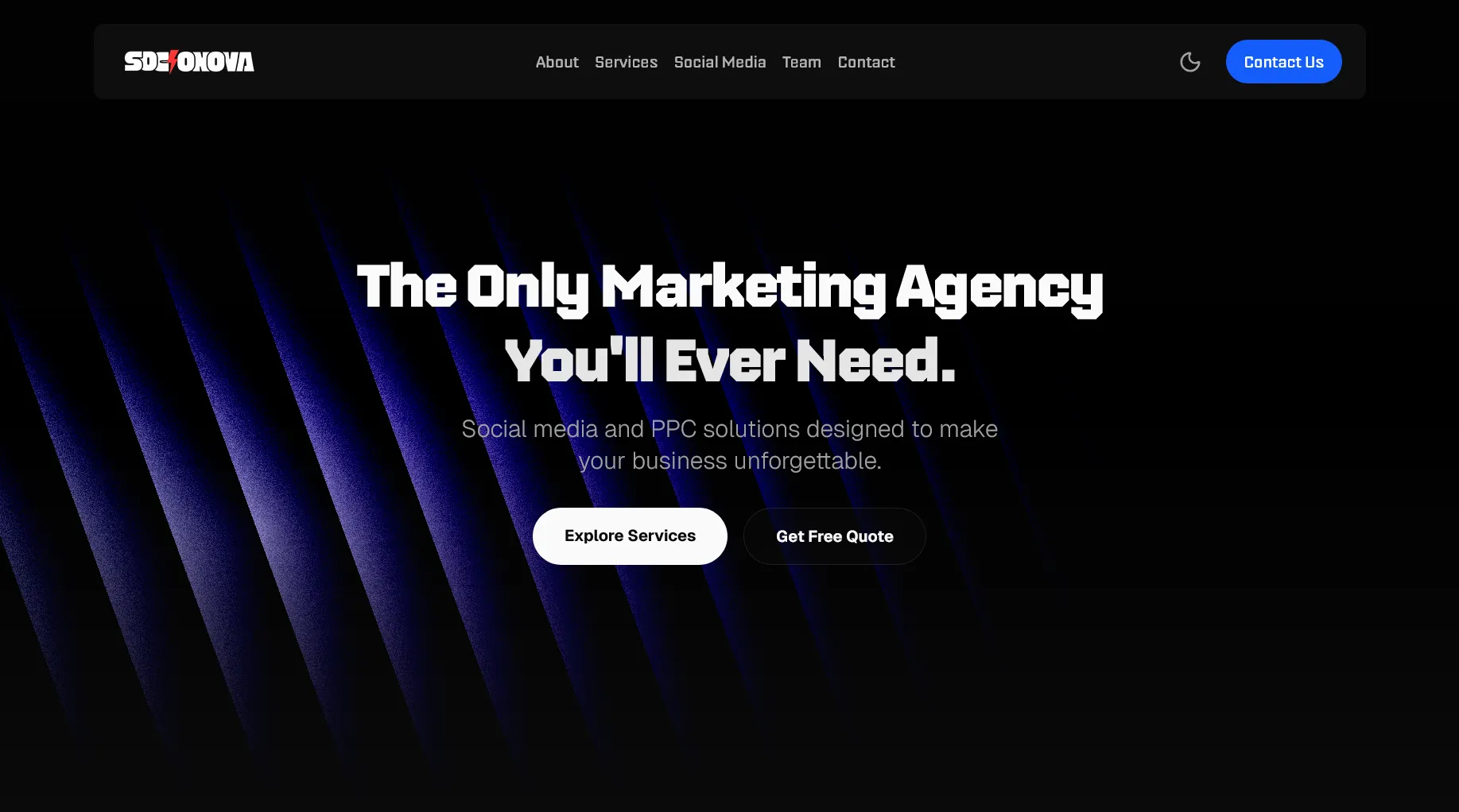 Socionova — A marketing company's own site: what they do, the proof, and a way to ask.